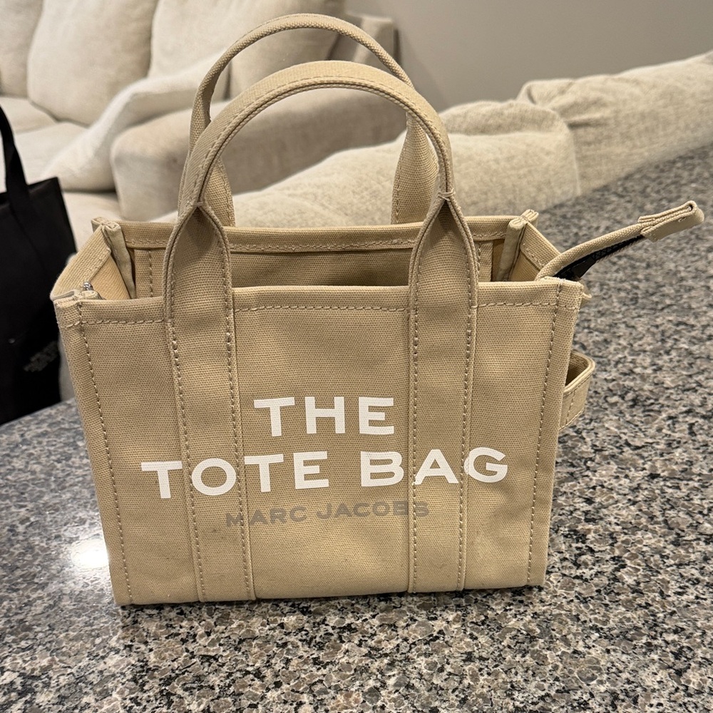 Marc Jacobs Tan Canvas Tote Bag
